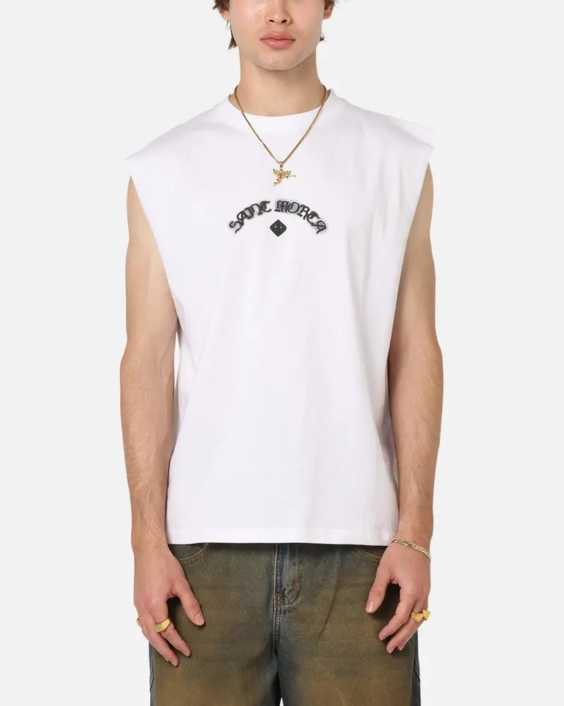 Saint Morta The Return Oversized Muscle T-Shirt White 1