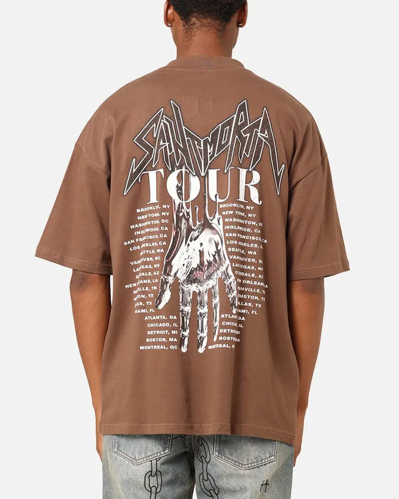 Saint Morta Tour Mock T-Shirt Brown 1