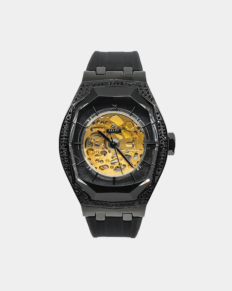 Saint Morta Treasury Skeleton Watch Black 1