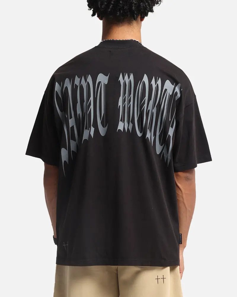 Saint Morta Vill Park Boxy T-Shirt Vintage Black 1