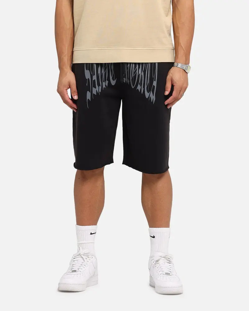 Saint Morta Vill Park Sweat Shorts Vintage Black 1