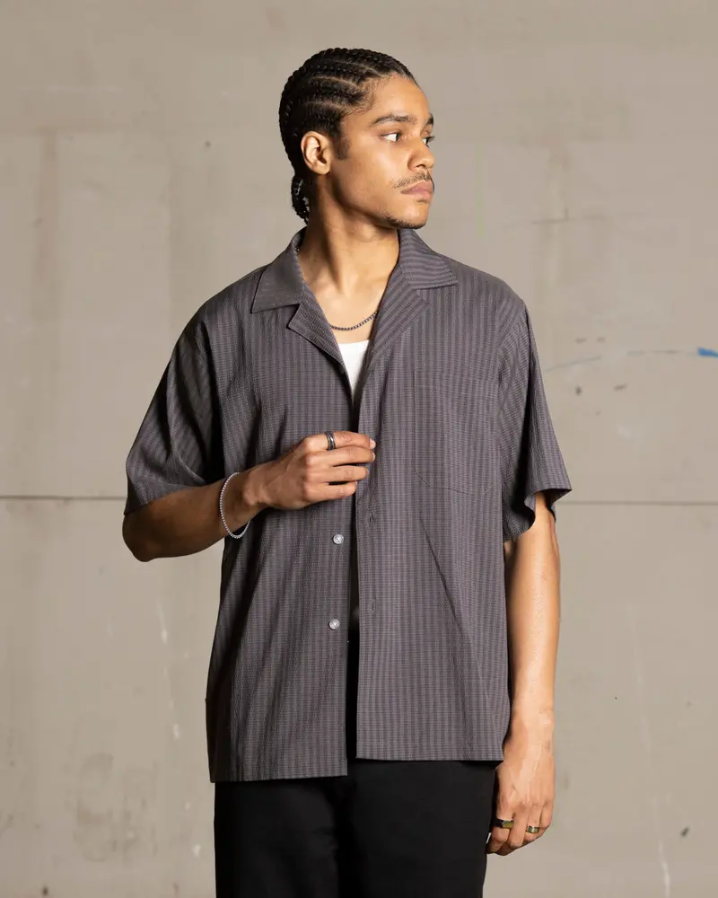 Saint Morta Villa Short Sleeve Shirt Dark Grey 1