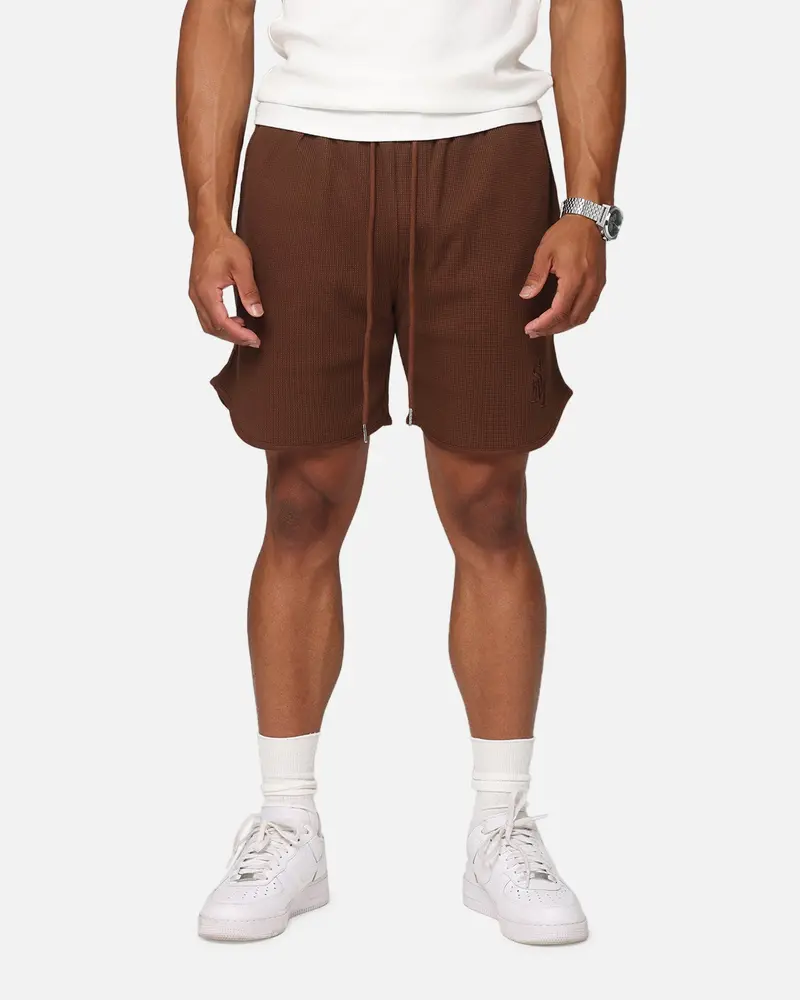 Saint Morta Waffle Shorts Brown 1