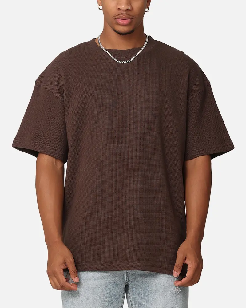 Saint Morta Waffle T-Shirt Chocolate Brown 1