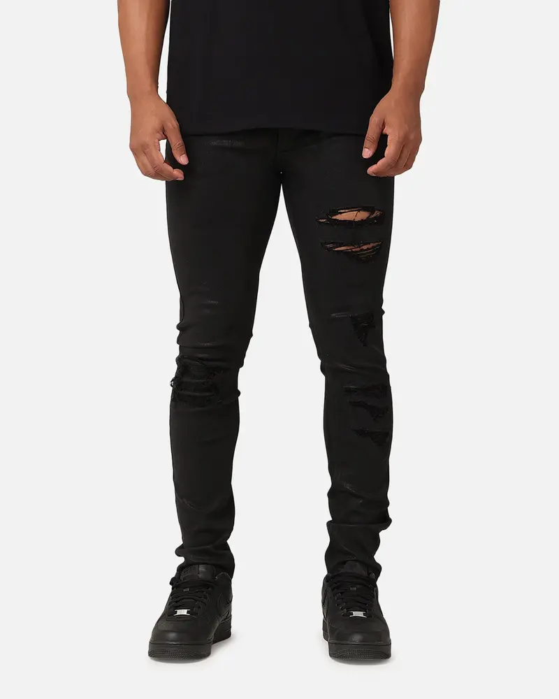 Saint Morta Wax Destroy Dynasty Jeans Black 1