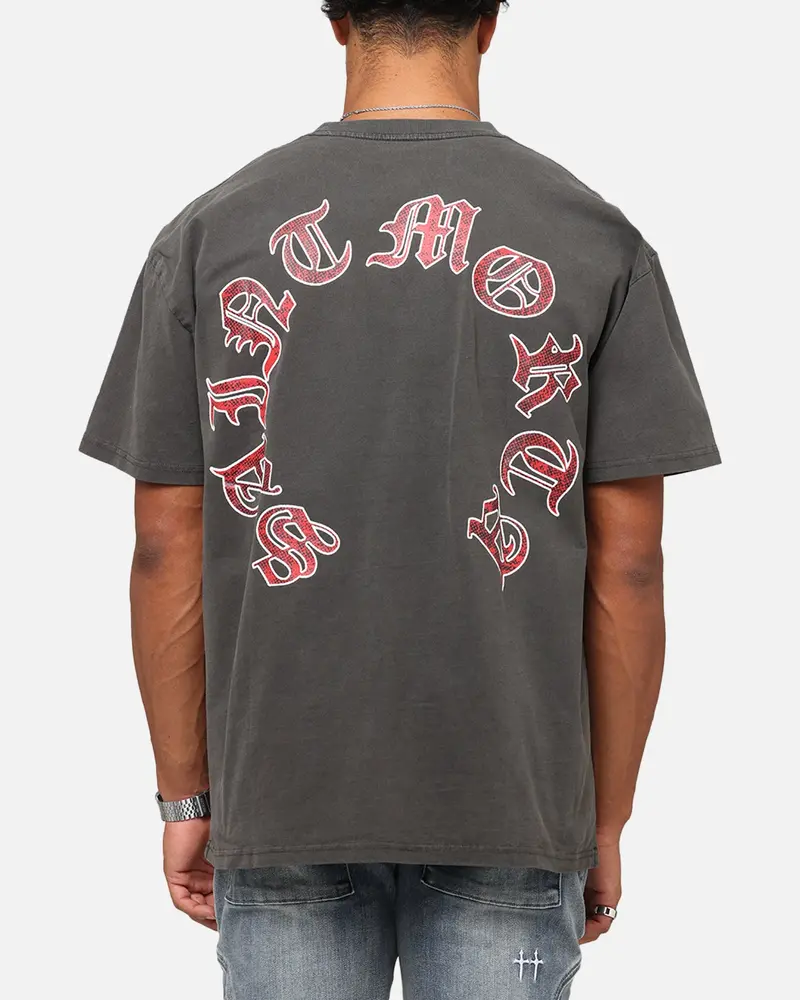 Saint Morta Worldwide Boxy T-Shirt Black Wash 1