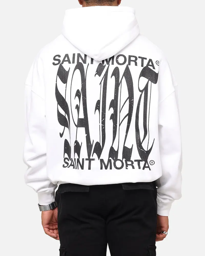 Saint Morta Ye Old Boxy Hoodie White 1