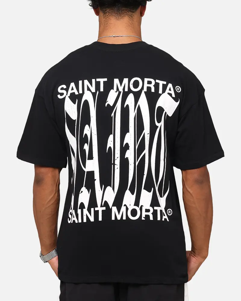 Saint Morta Ye Old Drop Shoulder T-Shirt Black 1