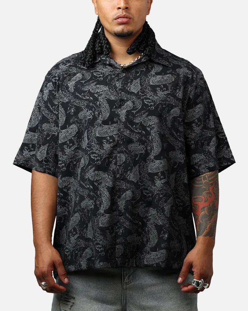 Saint Morta Year Of The Snake Button Up Shirt Black/Grey 1