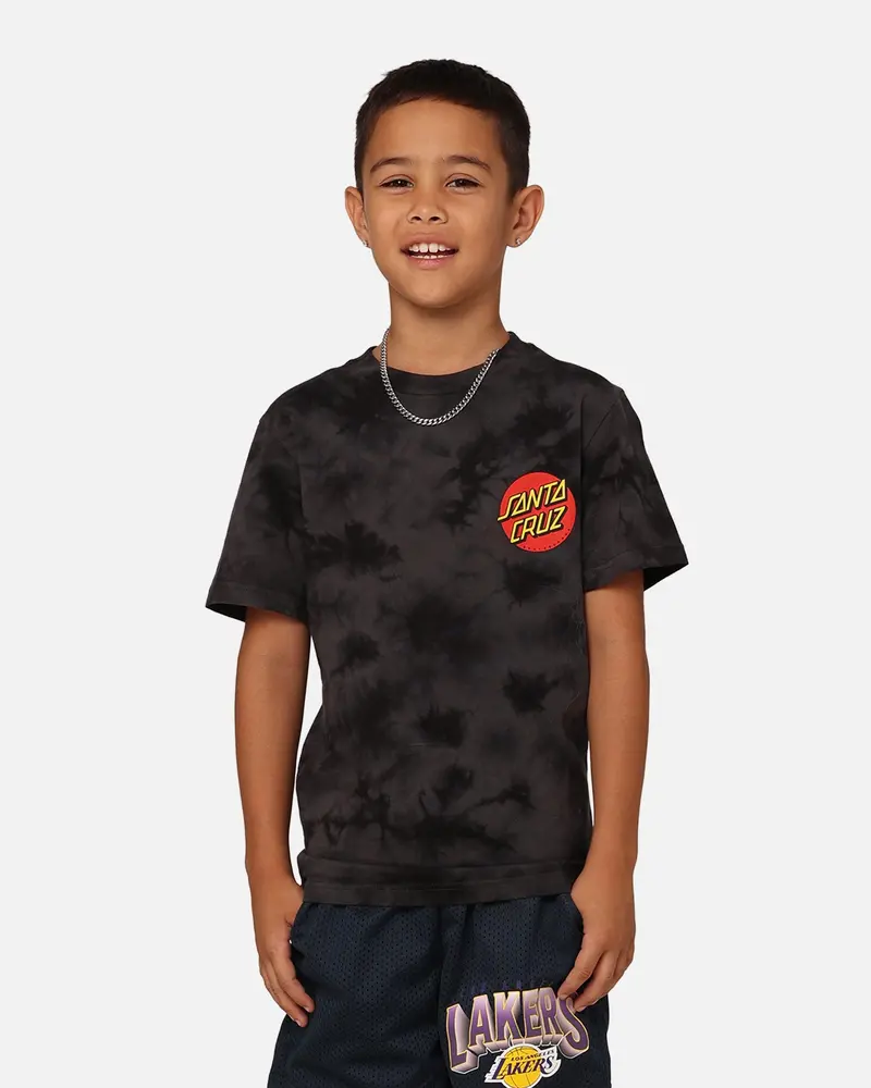 Santa Cruz Kids' Beware Dot Tie Dye T-Shirt Black Tie Dye 1