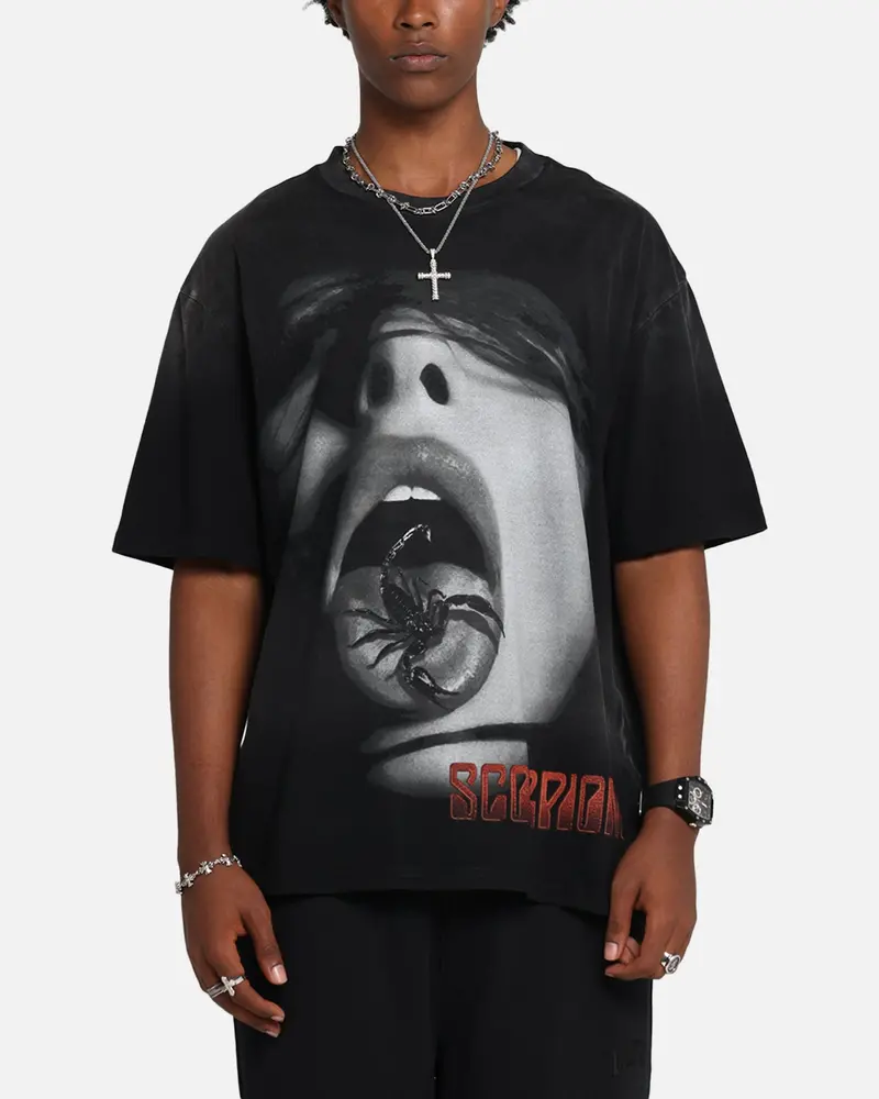 Scorpions Scorpions Blacked Out T-Shirt Washed Black 1