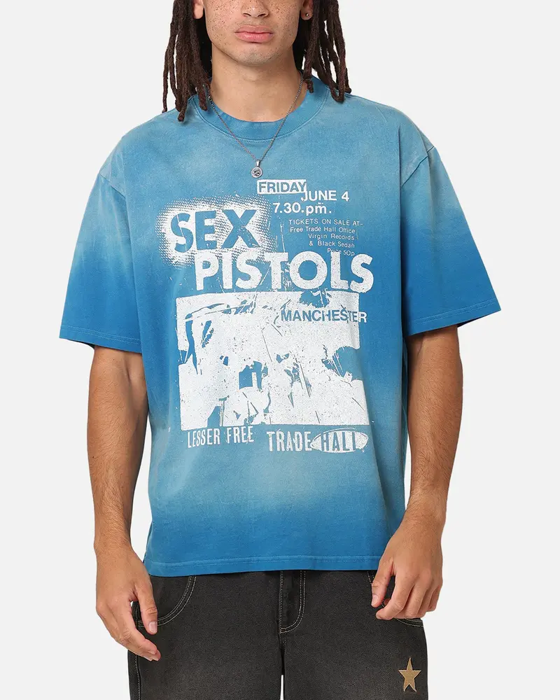 Sex Pistols Sun Fade T-Shirt Sun Washed Blue 1
