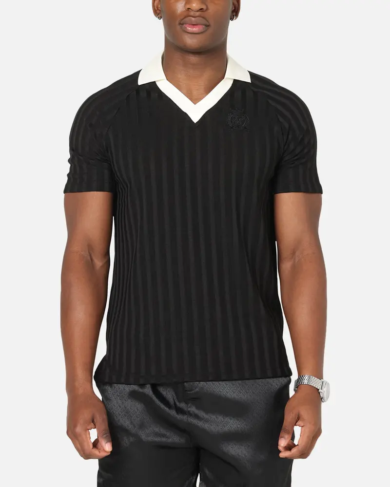 Sik Silk Polo T-Shirt Black 1
