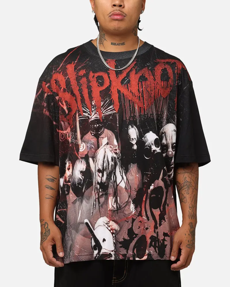 Slipknot Slipknot All Over T-Shirt Washed Black 1