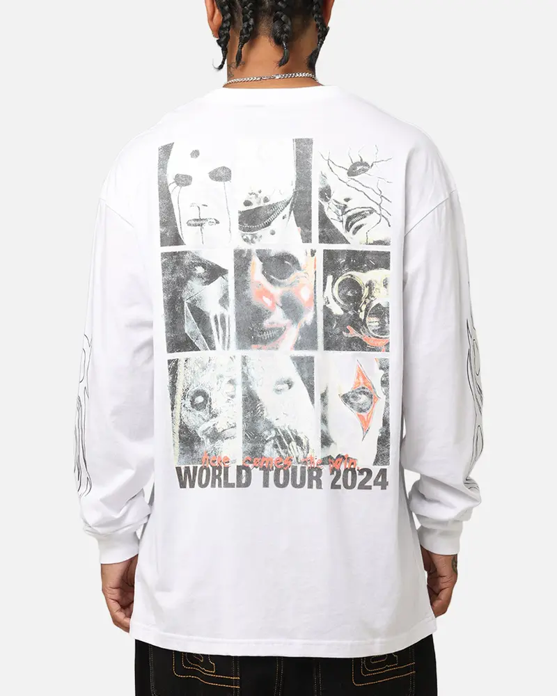 Slipknot World Tour '24 Long Sleeve T-Shirt White 1
