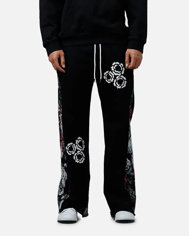 Soul By Ame Flower Pants Black 1