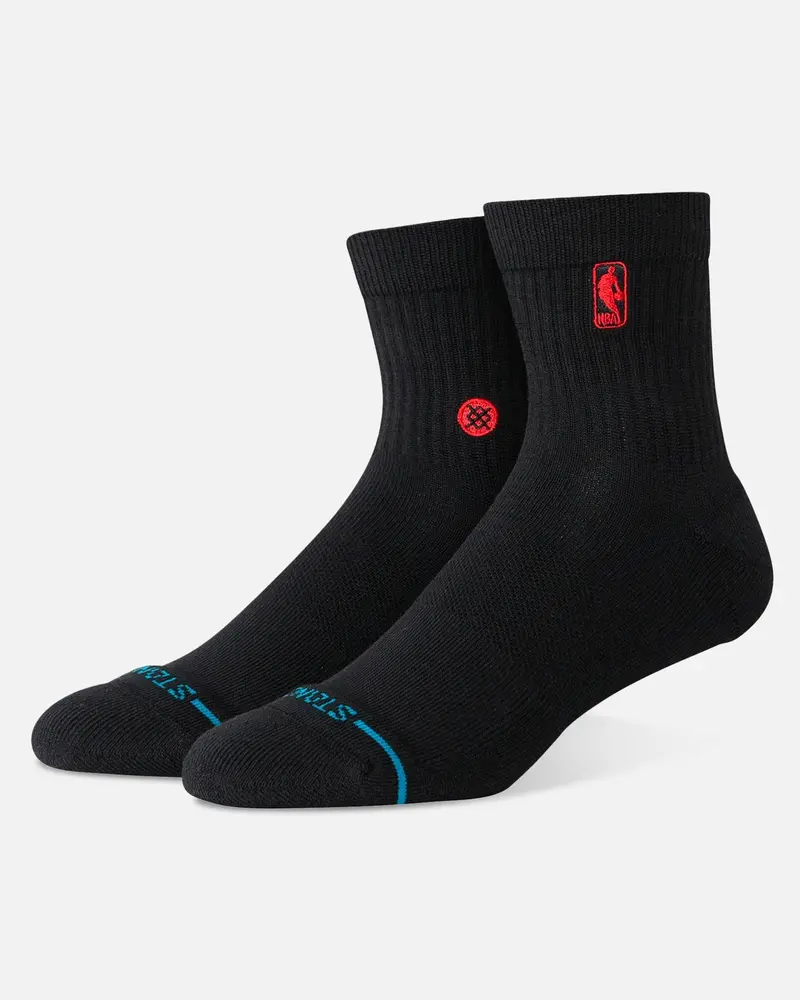 Stance Nba Logoman Quarter Socks Black/Red 1