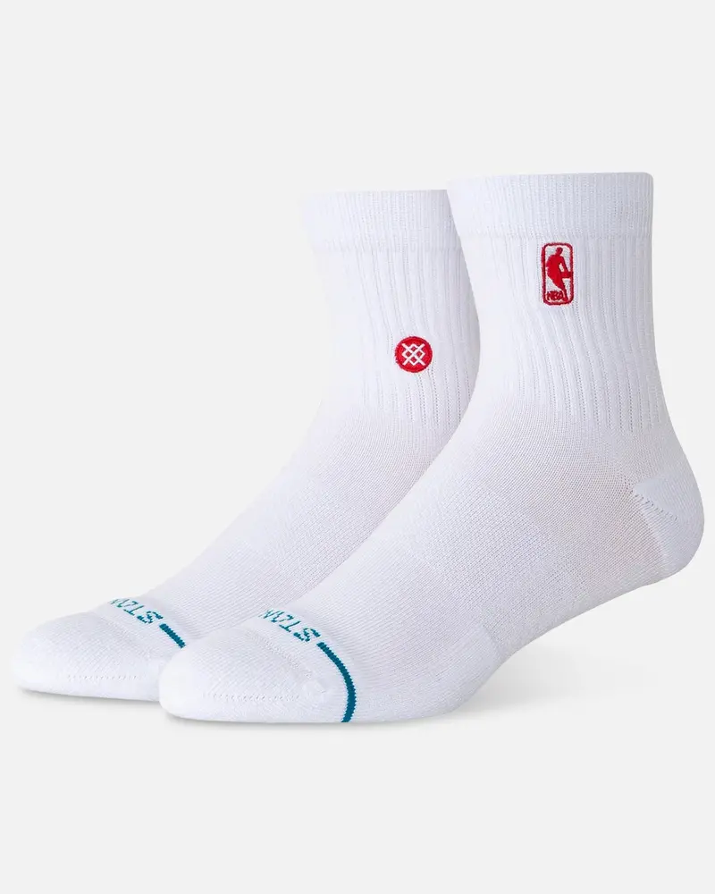Stance Nba Logoman Quarter Socks White/Red 1