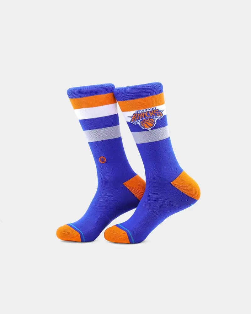 Stance New York Knicks Stripe Crew Socks Navy 1