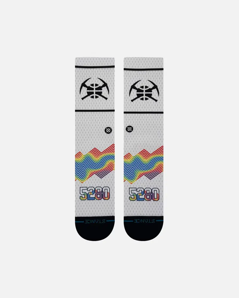 Stance X Nba Denver Nuggets 2025 City Edition Crew Socks Official Team Colour 1
