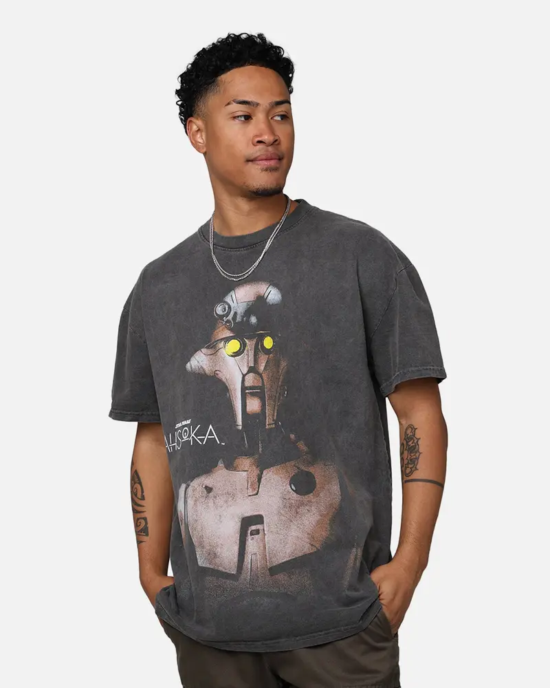 Star Wars Ahsoka Huyang Heavyweight T-Shirt Black Wash 1