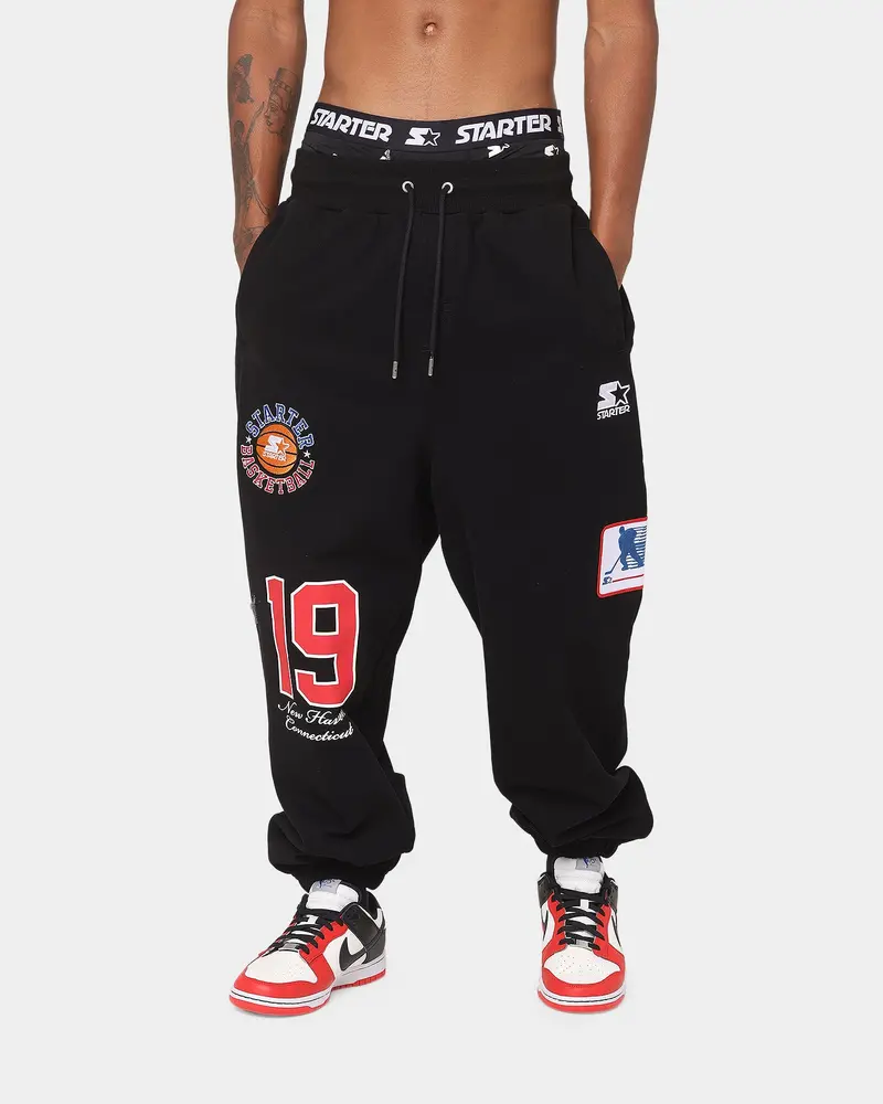 Starter All Over Bag Pants Black 1