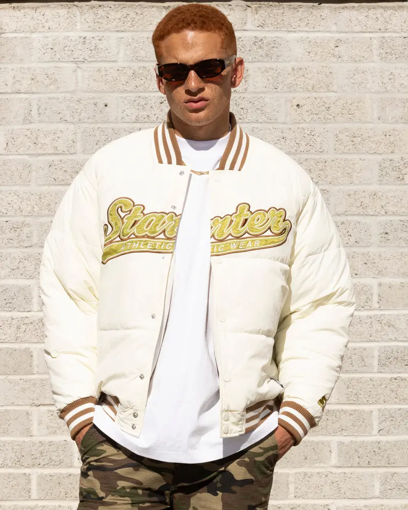 Starter Athletic Bomber Jacket Off White 1