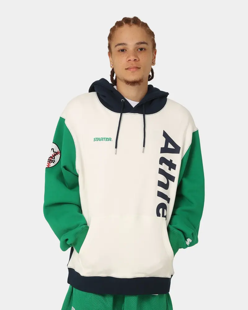 Starter Athletic Panel Hoodie Navy/Green 1