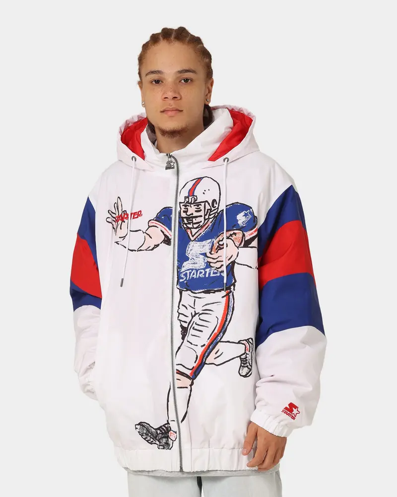Starter Big Football Jacket White 1