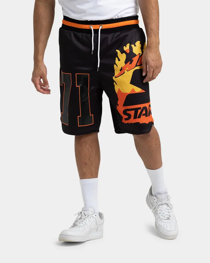 Starter Hot Fire Basketball Shorts Black 1
