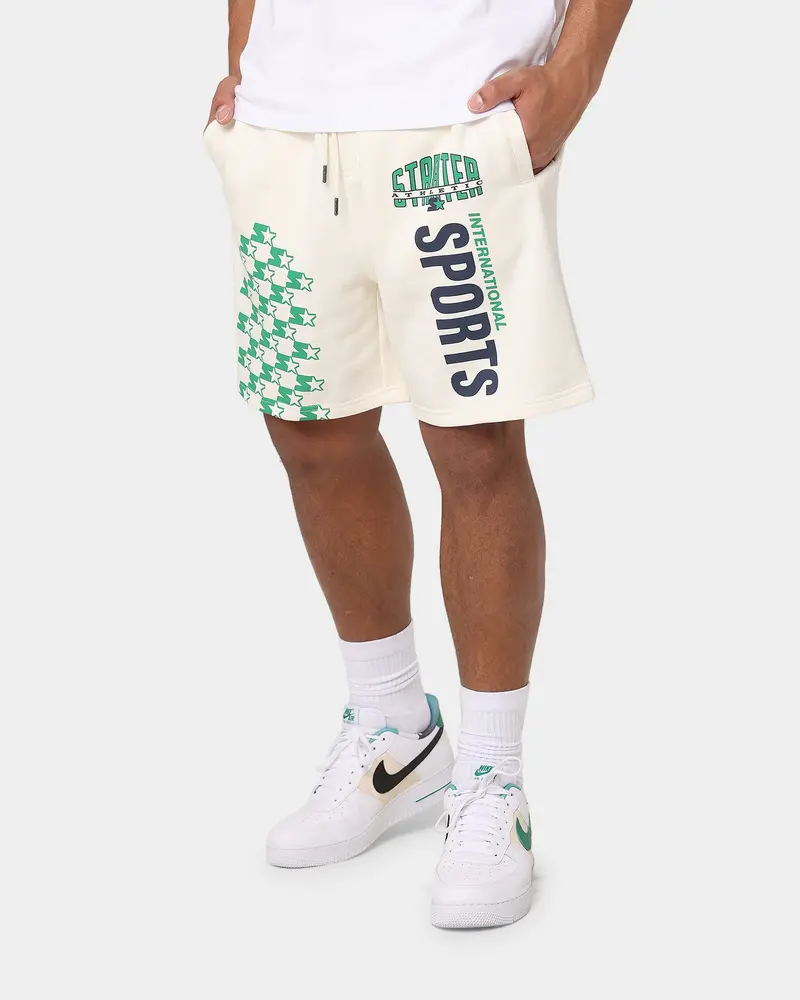 Starter International Sport Track Shorts Off White 1
