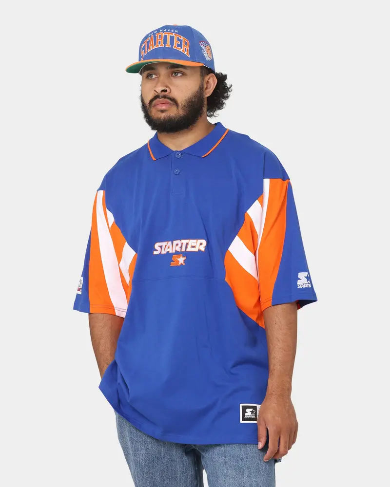Starter Sideline Short Sleeve Polo Shirt Blue 1