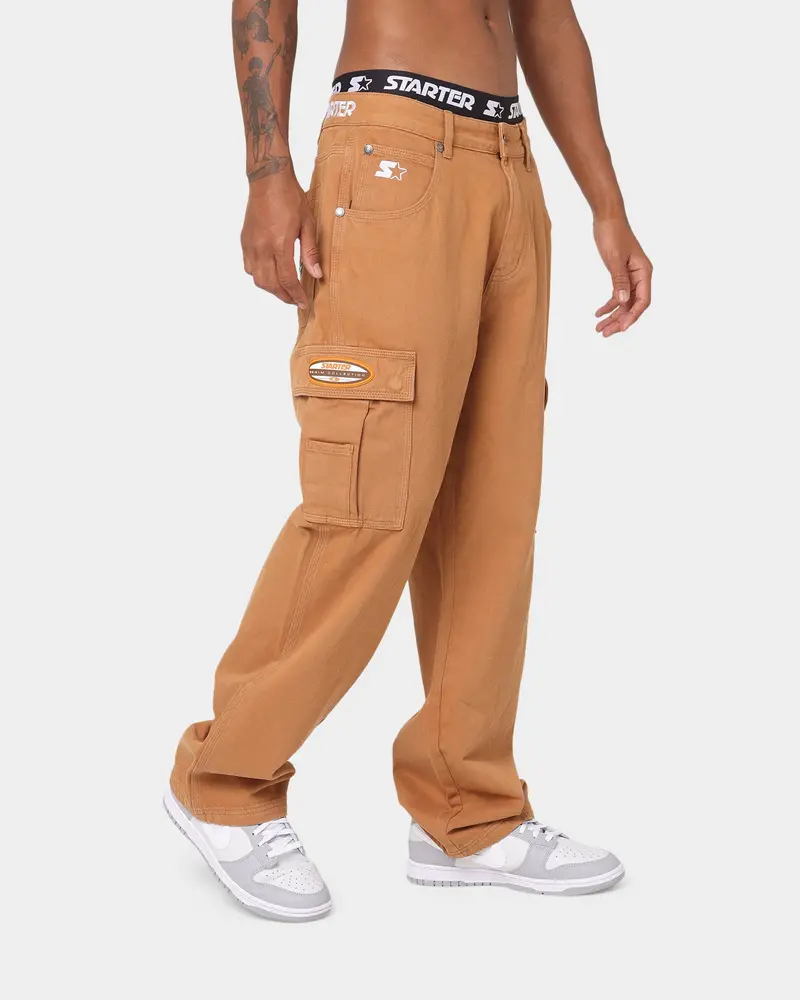 Starter Sideline Super Relaxed Cargo Jeans Wheat 1