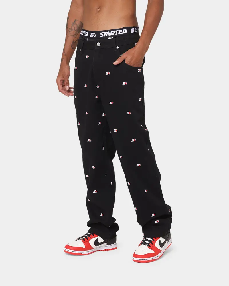 Starter Star Gazer Relaxed Chino Pants Black 1
