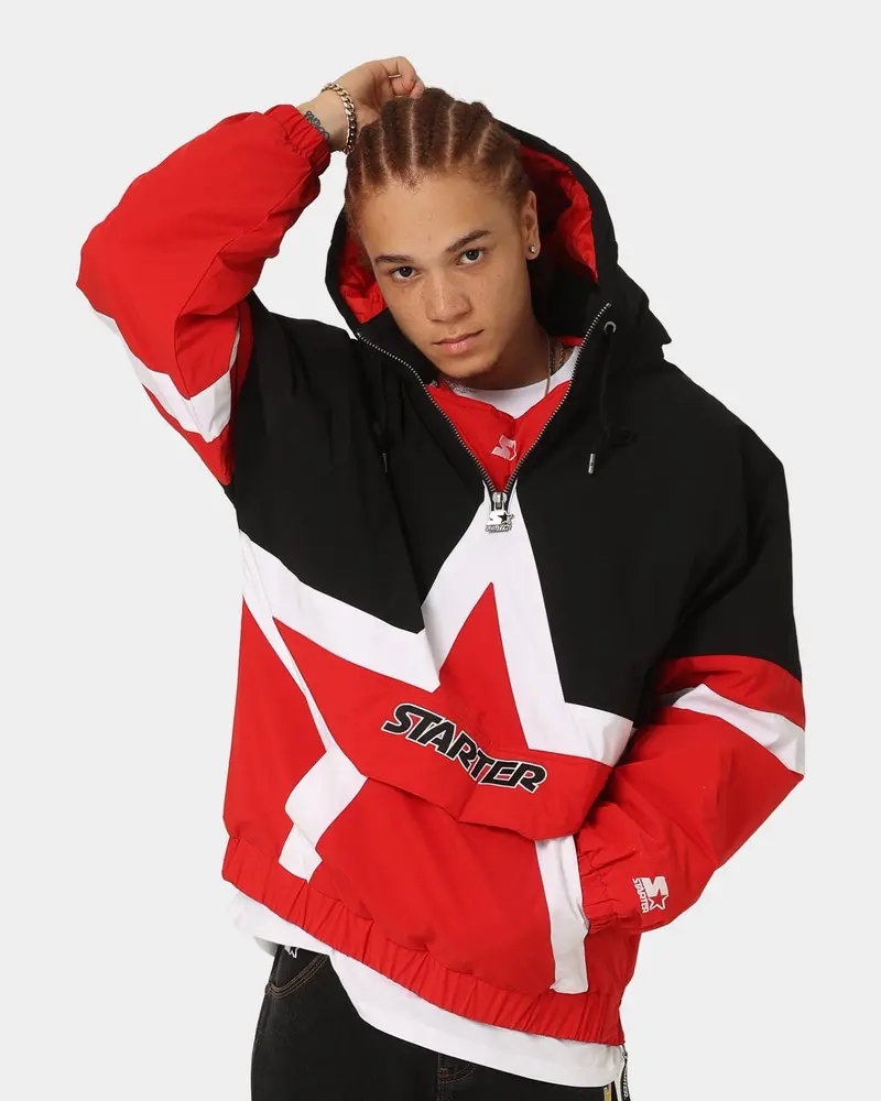 Starter Superstar Anorak Jacket Black/Red 1