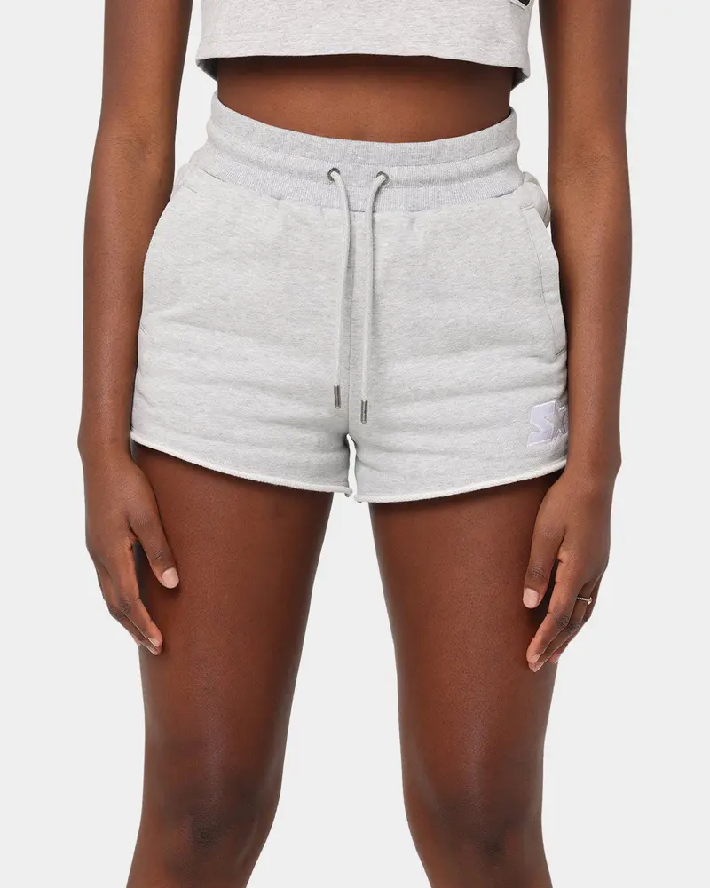 Starter Women's Foundation Track Shorts Grey Marle 1