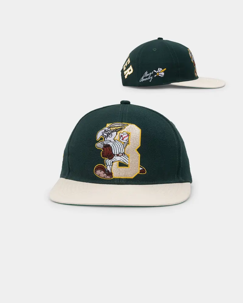 Starter X Looney Tunes Bugs Baseball Snapback Off White/Green 1