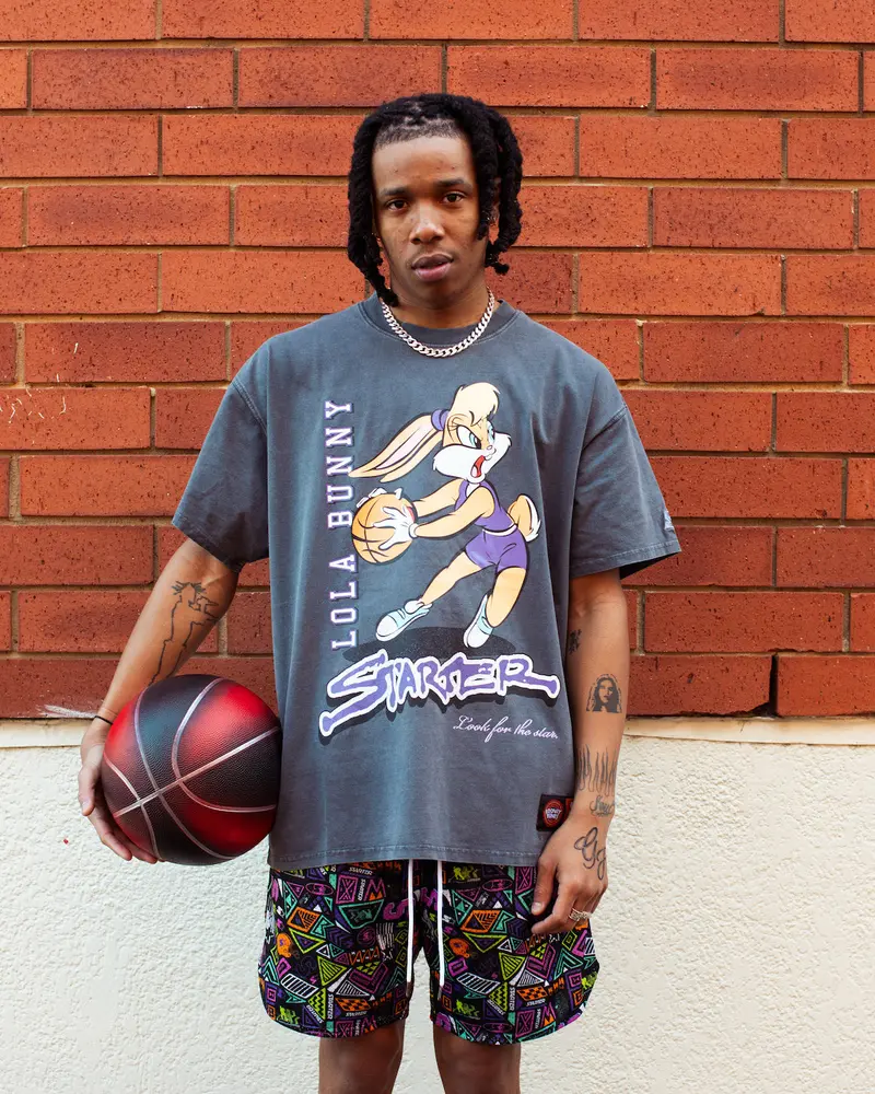 Starter X Looney Tunes Lola Bunny Vintage T-Shirt Vintage Grey 1