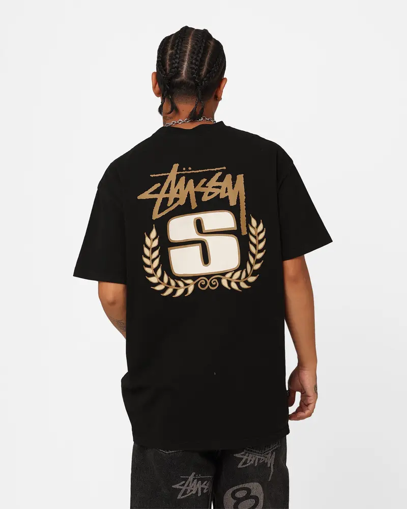 Stussy S Wreath T-Shirt Pigment Black 1