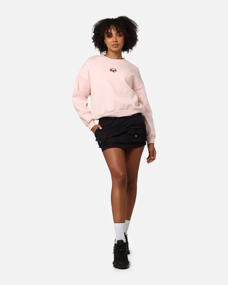 Stussy Women's Ladybird Crop Crewneck Pigment Pink 1
