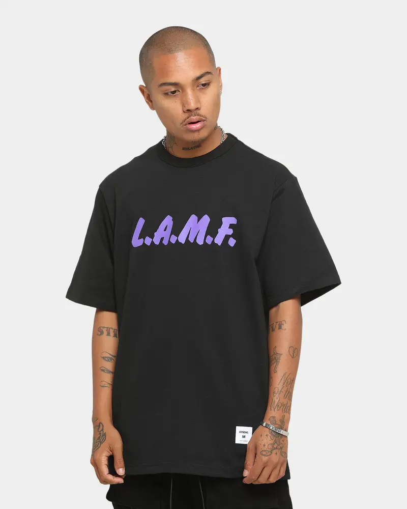 Supreme L.A.M.F Short Sleeve T-Shirt Black 1