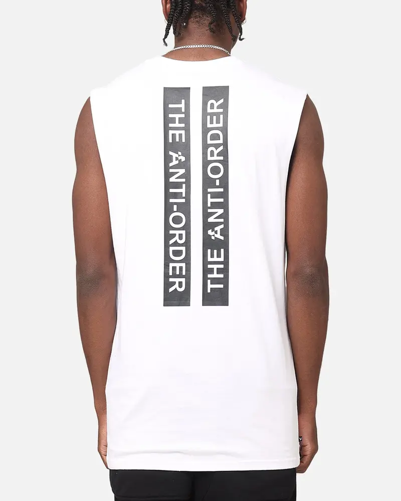 The Anti Order A Logo Merch Oversized Muscle T-Shirt White/Black 1