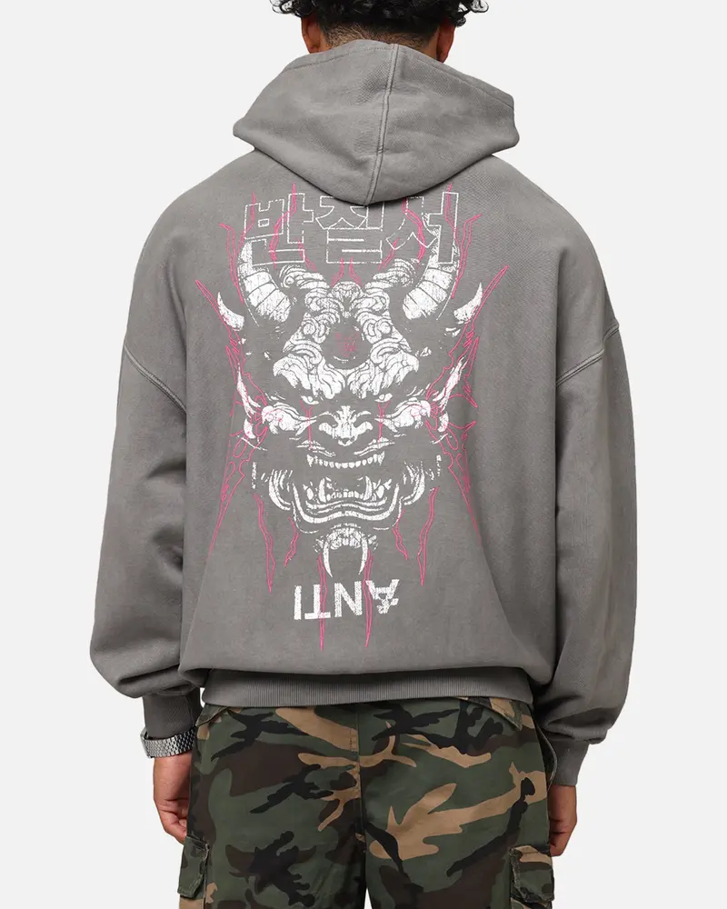 The Anti Order Agma Boxy Hoodie Washed Charcoal 1