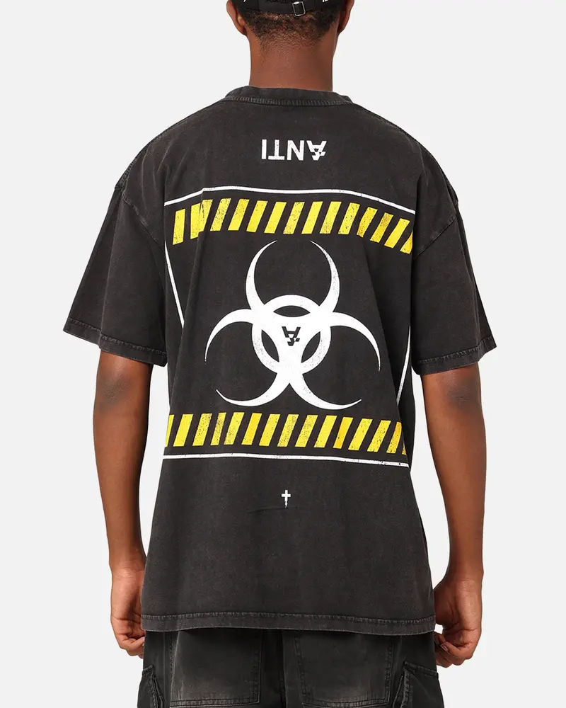 The Anti Order Anti Nuclear T-Shirt Black Acid Wash 1