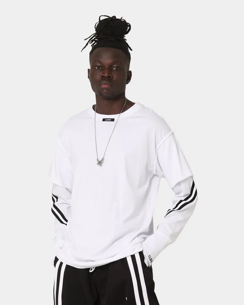 The Anti Order Anti Sport Layered Long Sleeve T-Shirt White/Black 1