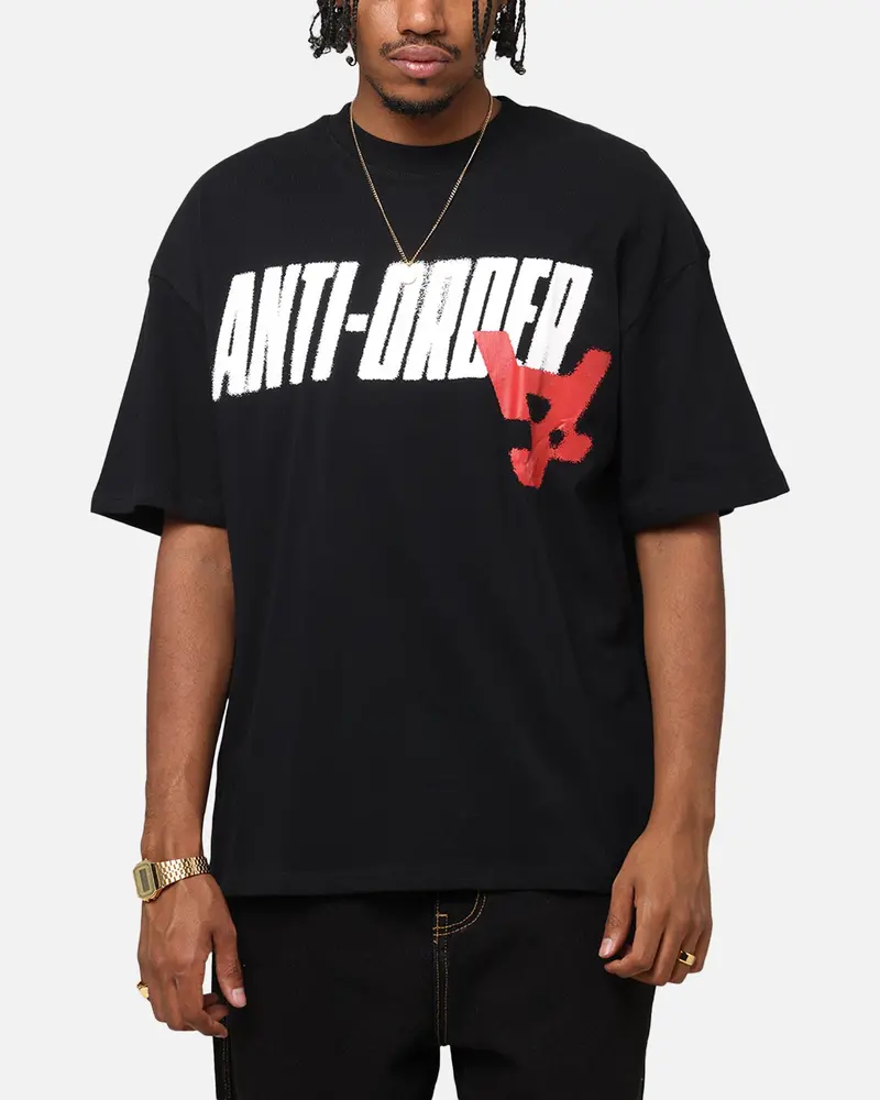 The Anti Order Anti Stacked Drop Shoulder T-Shirt Black 1