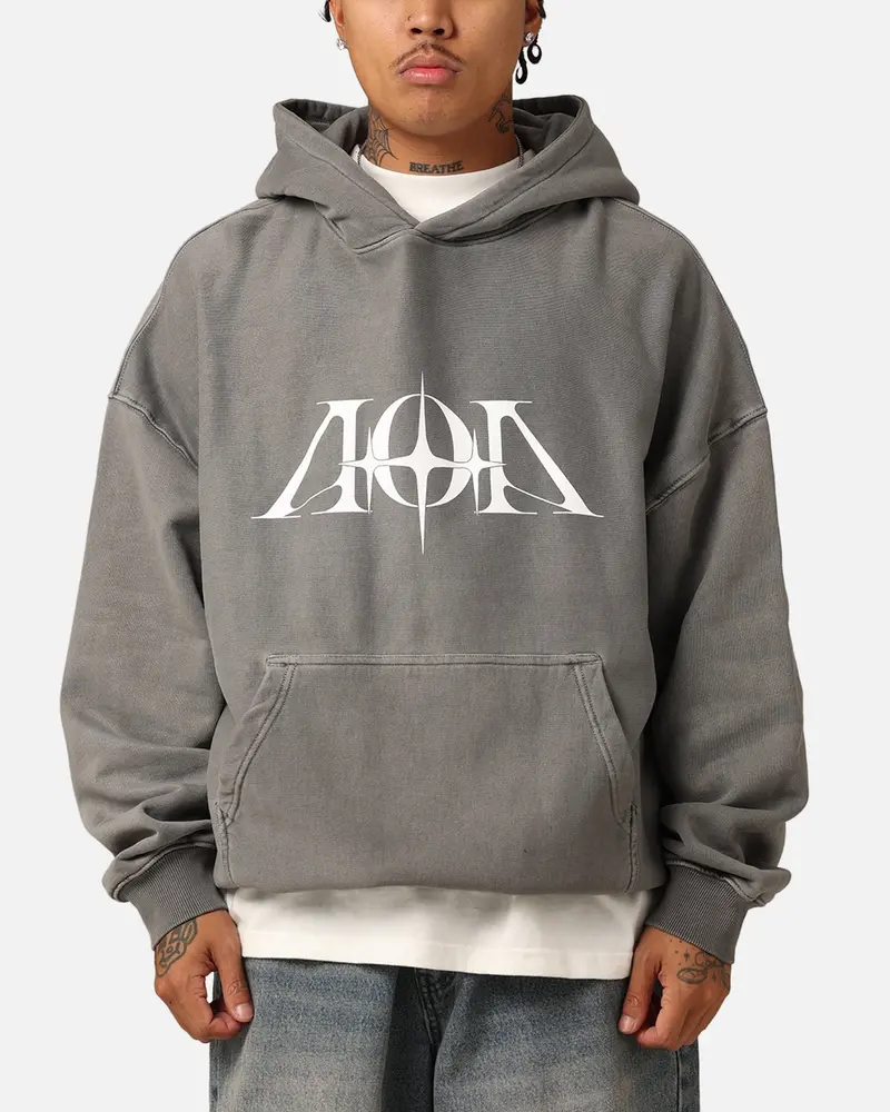 The Anti Order Aoa Premium Hoodie Washed Charcoal 1