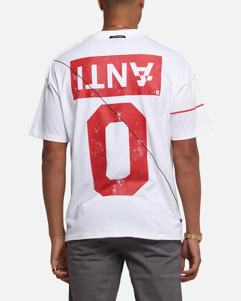 The Anti Order Azero Non Seam Oversized T-Shirt White/Red 1