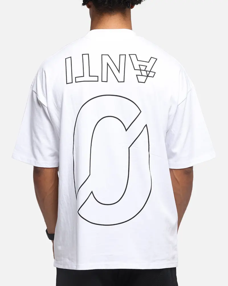 The Anti Order Azero Stencil Mock Neck T-Shirt White 1