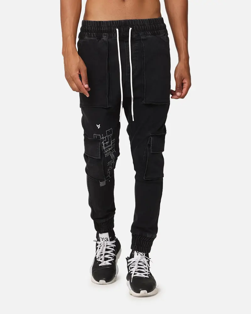 The Anti Order Blueprint Denim Joggers Vintage Black 1